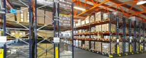 carboard boxes inside pallet racking storage