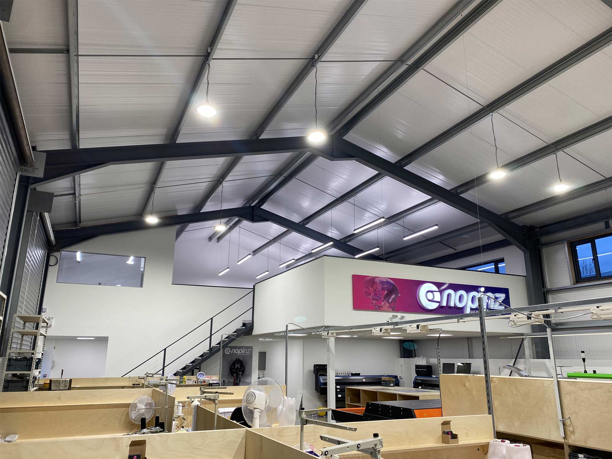 suspended ceilings inside office workspace nopinz mezzanine floor installation