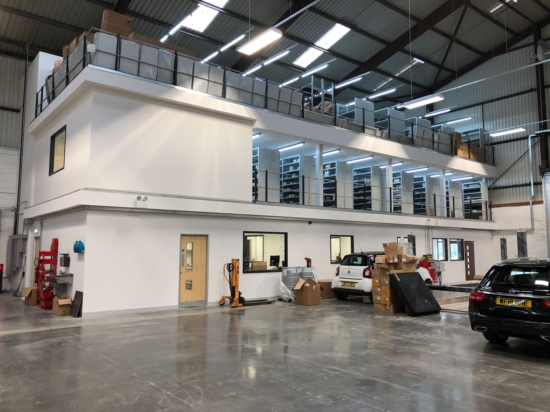 storage mezzanine floor with cars multi layered mezzanine flooring installed by western industrial
