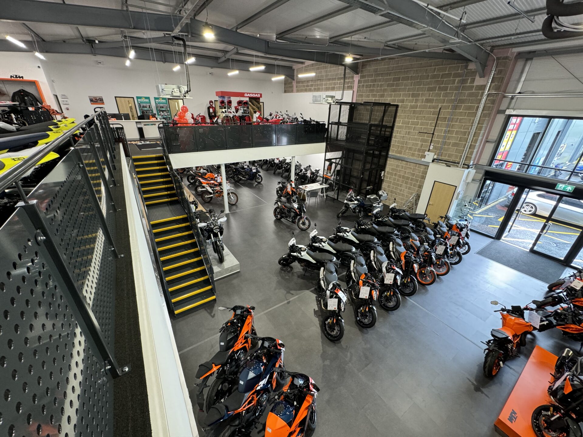 showroom from the mezzanine floor showroom from the mezzanine floor