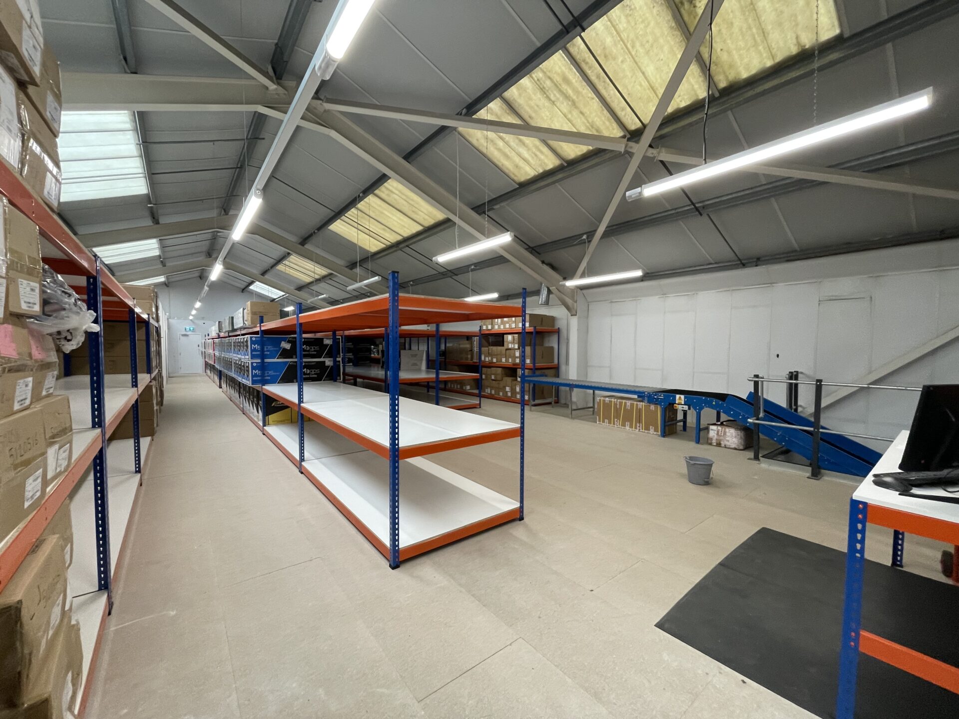 boxes and storage racking on mezzanine floor boxes and storage racking on mezzanine floor