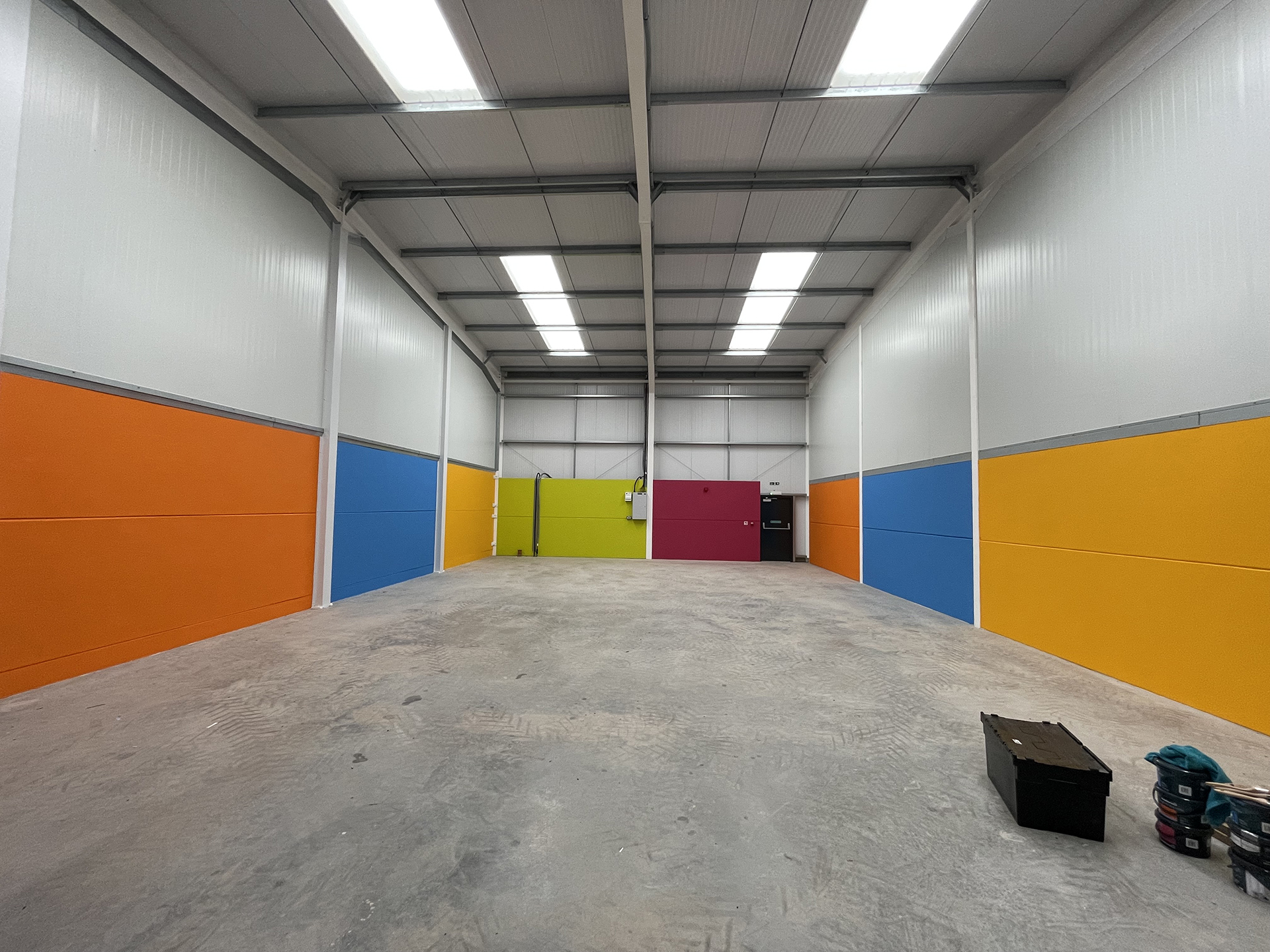Funky label mezzanine in Taunton 10- Complete Relocation Fitout and Office Mezzanine Floor in Taunton