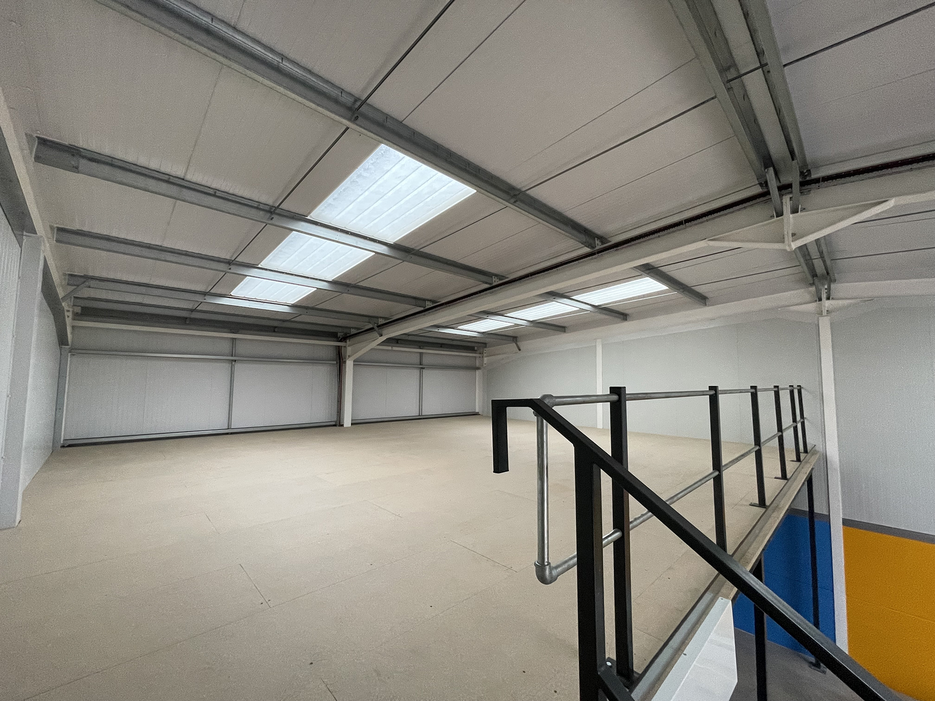 Funky label mezzanine in Taunton 7 Complete Relocation Fitout and Office Mezzanine Floor in Taunton