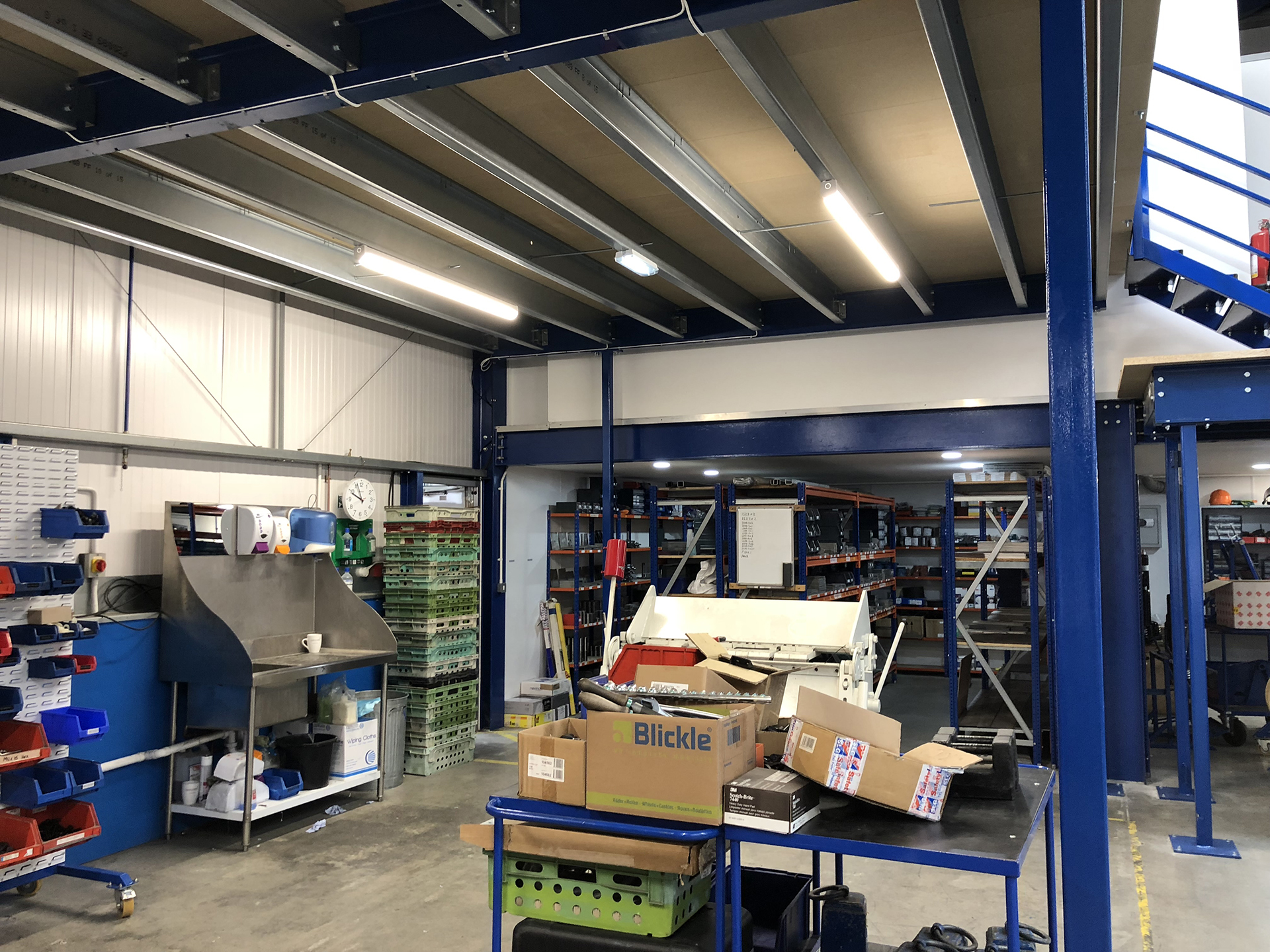 Mezzanine floor Hayle 1 Production Mezzanine Floor in Hayle, Cornwall