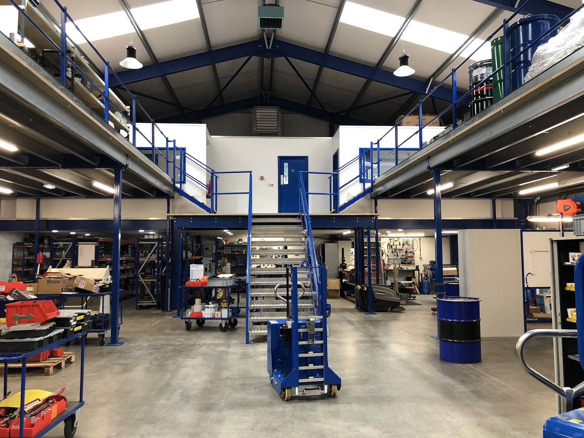Mezzanine floor Hayle 2 xProduction Mezzanine Floor in Hayle, Cornwall