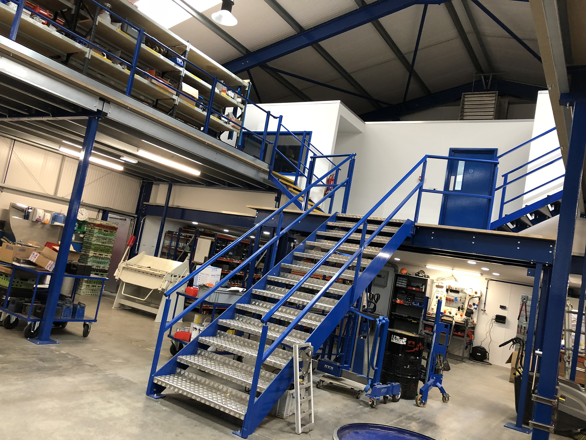 Mezzanine floor Hayle 4 Production Mezzanine Floor in Hayle, Cornwall